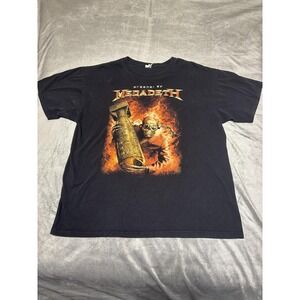 Megadeth Anvil Shirt Mens XL Black Arsenal Of Megadeth Graphic Tee Wear Holes